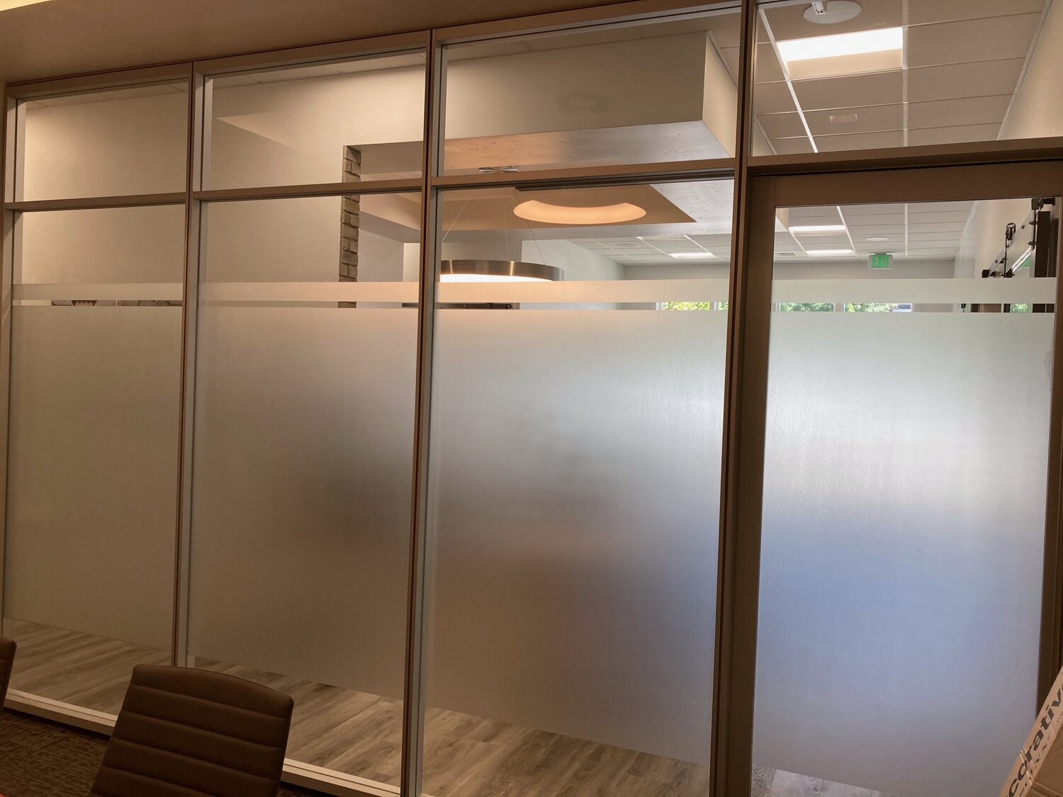 Privacy window film for office windows